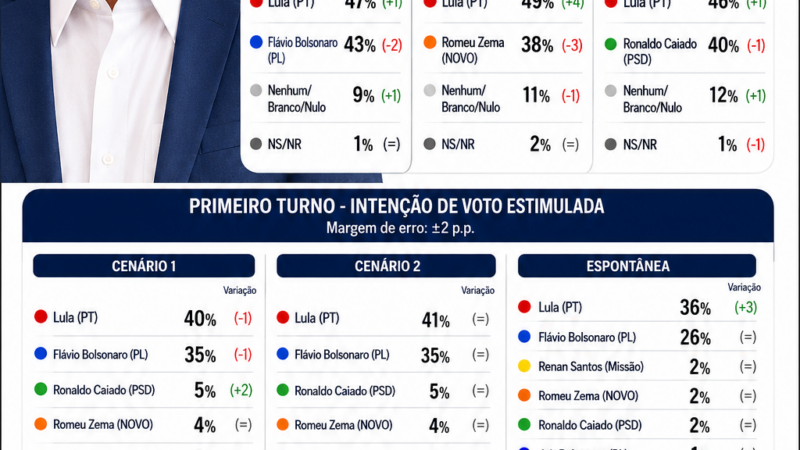 Lula vence no primeiro e no segundo turnos, aponta nova pesquisa BTG/Nexus