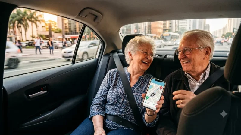 Idosos podem ter transporte gratuito por Uber para consultas