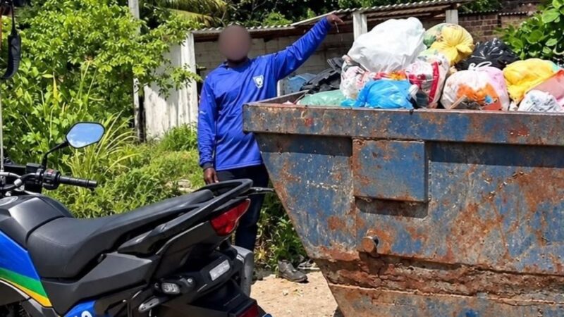 Feto é encontrado dentro de caçamba de lixo em Jaboatão